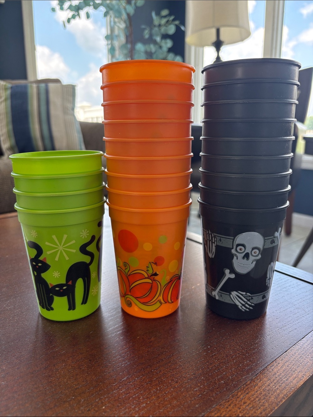 Vintage Halloween plastic cups, set of 22